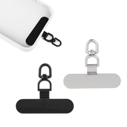 ZORBES 2Pcs 360° Rotatable Phone Tether Tab, Universal Phone Lanyard Patch, Cell Phone Replacement Pad ,Anti-Lost Attachment Hanging Metal Ring Compatible for iPhone & Other Cell Phone ZORBES 2Pcs 360° Rotatable Phone Tether Tab, Universal Phone Lanyard Patch, Cell Phone Replacement Pad ,Anti-Lost Attachment Hanging Metal Ring Compatible for iPhone & Other Cell Phone